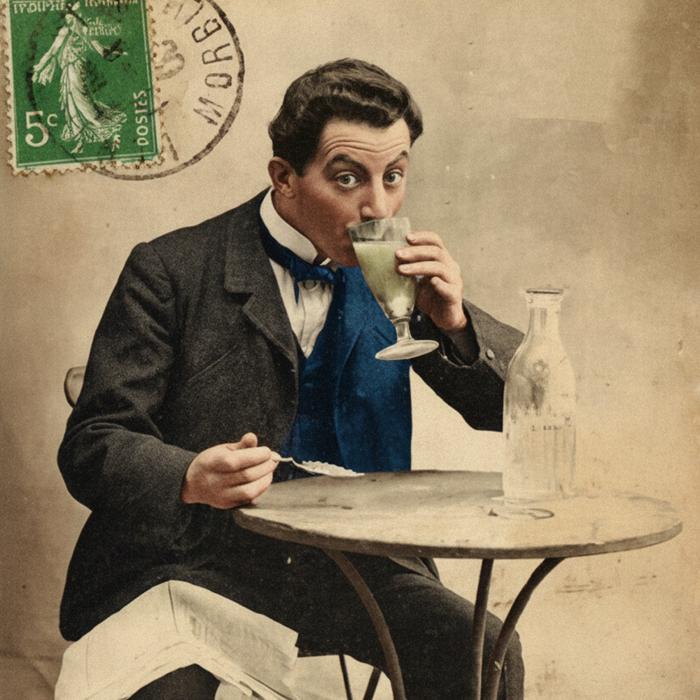 Absinth mit Wasser mischen
