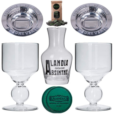 Absinthe Bubble Glasses Set Louche - Deluxe