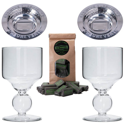 Absinthe Bubble Glasses Set Louche - Premium