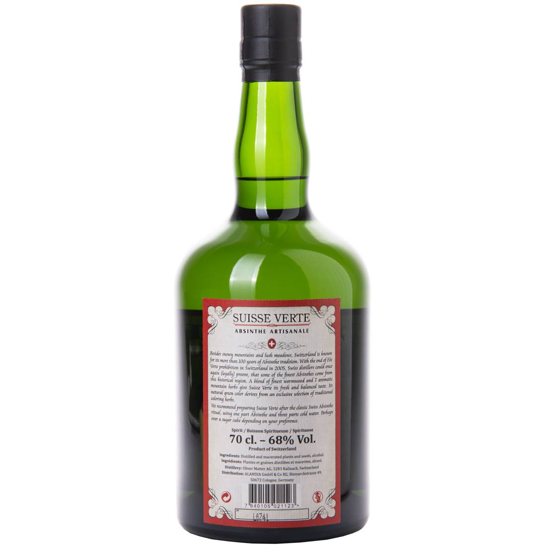 Absinthe ALANDIA Suisse Verte 700 ml 68%